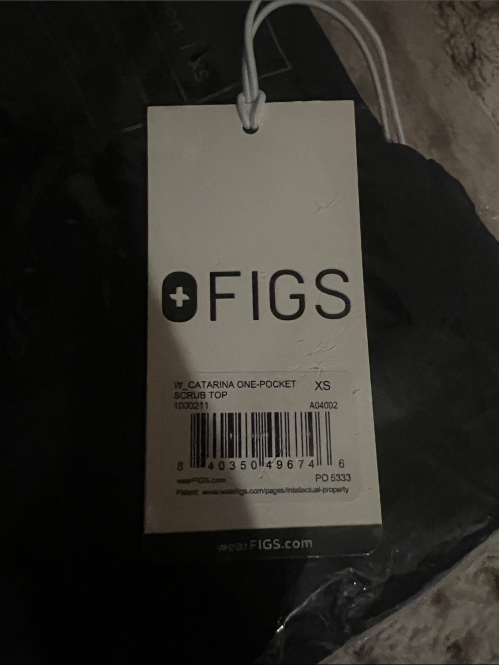 Figs women  Black Technical scrub top - Picture 2 of 3